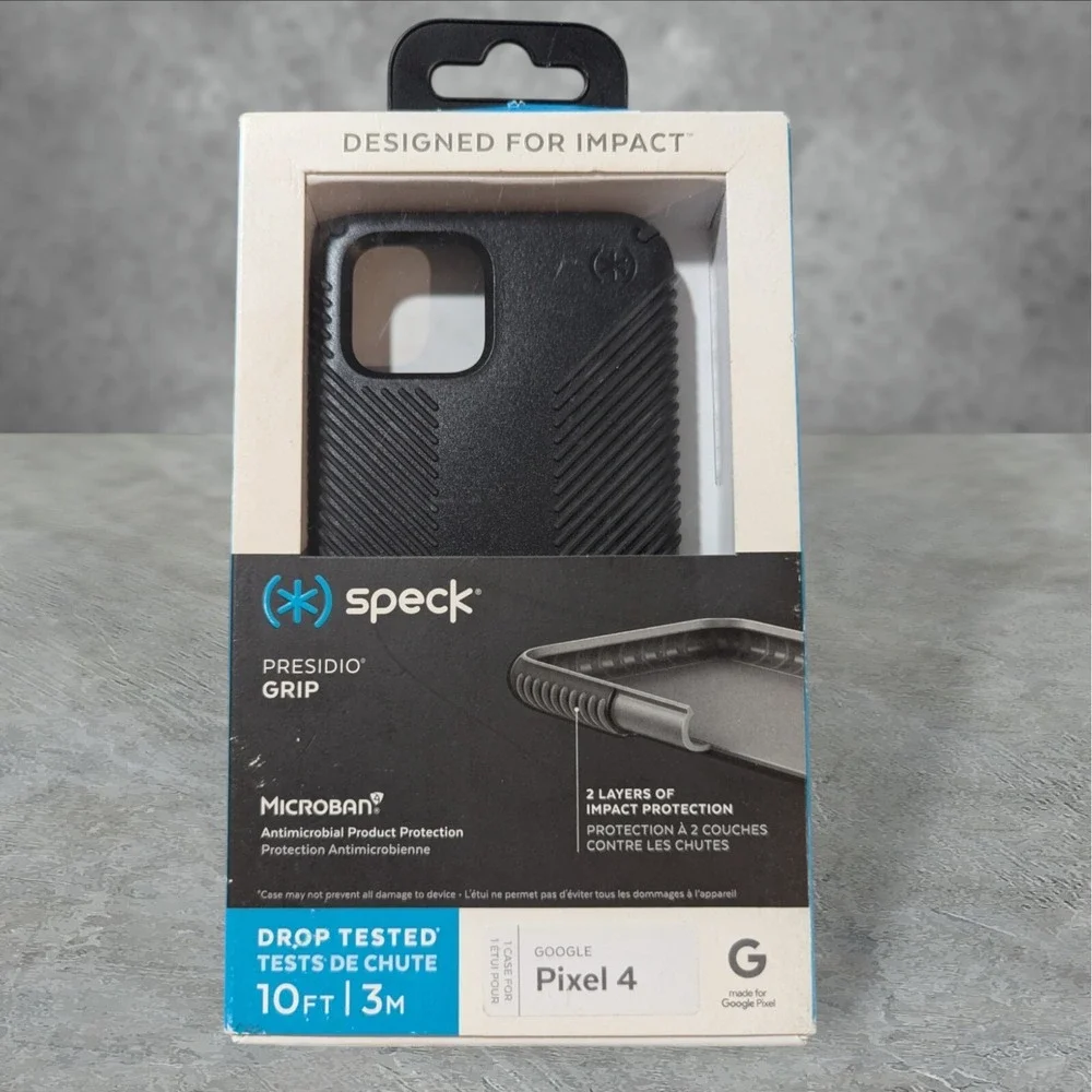 G9. Speck - Presidio GRIP Case for Google Pixel 4 Nonslip Drop Tested‎ - Black
